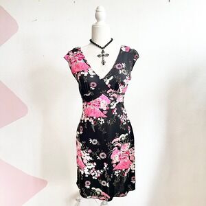 Vintage Y2K Babydoll Dress Floral 2000s 90s Coquette Fairycore Retro Medium